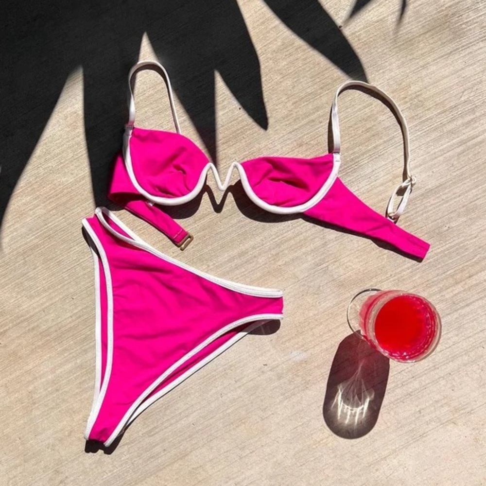NWT neon pink lspace bikini